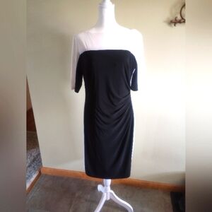 Chaps Black and White Dress size L